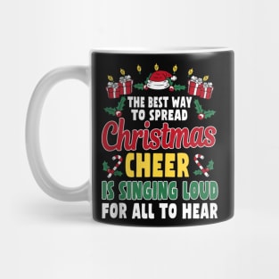 Funny Christmas Cheer Singer Outfit - Karaoke And Music Lovers Mug